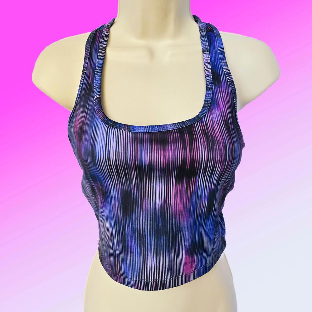 Calvin Klein Women's Colorful  Athletic Racerback Cropped Tank Top